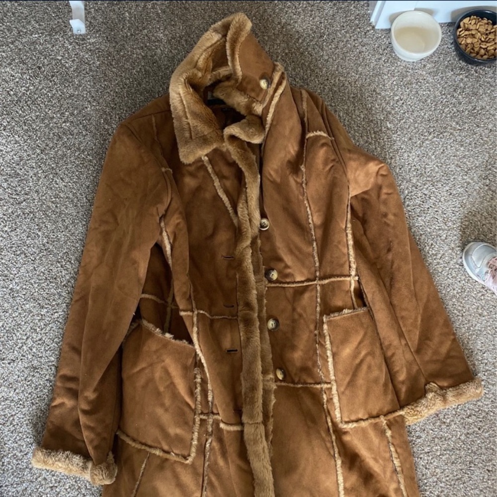 Faux leather woman’s coats